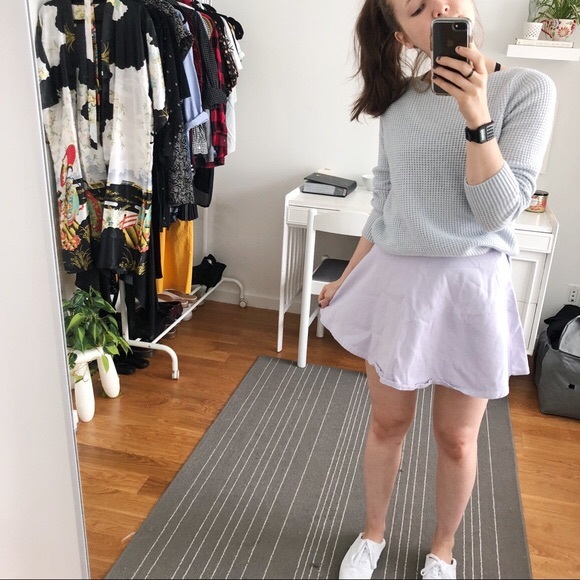 American Apparel Dresses & Skirts - American Apparel  Purple Denim Circle Sk…